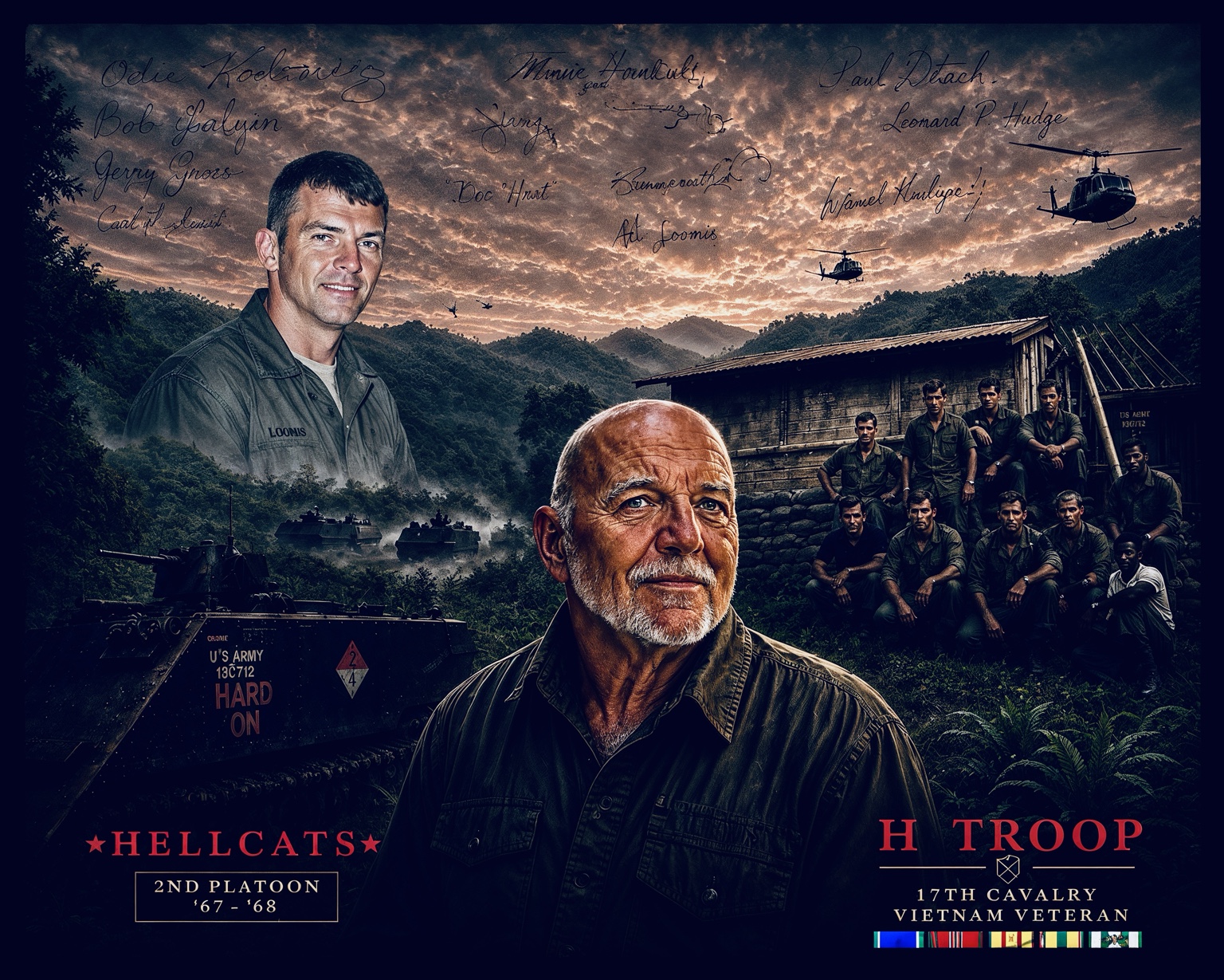 Tribute artwork for Al Loomis, 2nd Platoon · 1967–1968