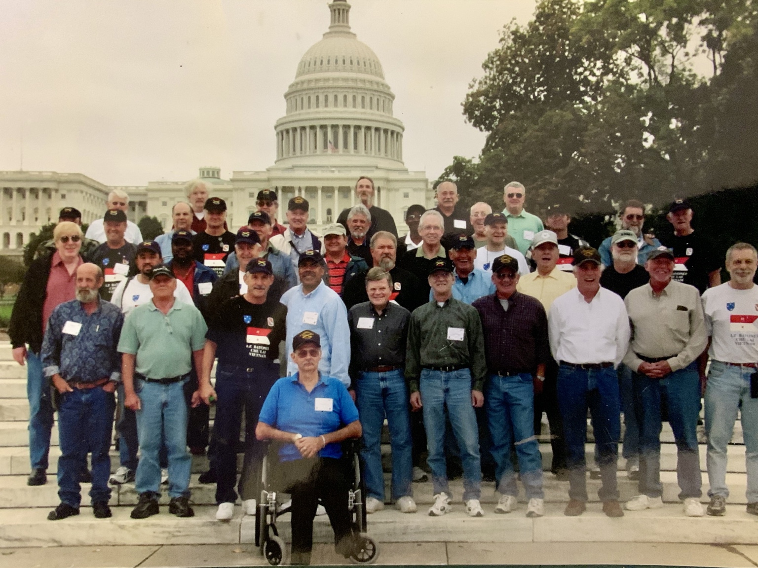 H Troop veterans gathered together outside the United States Capitol