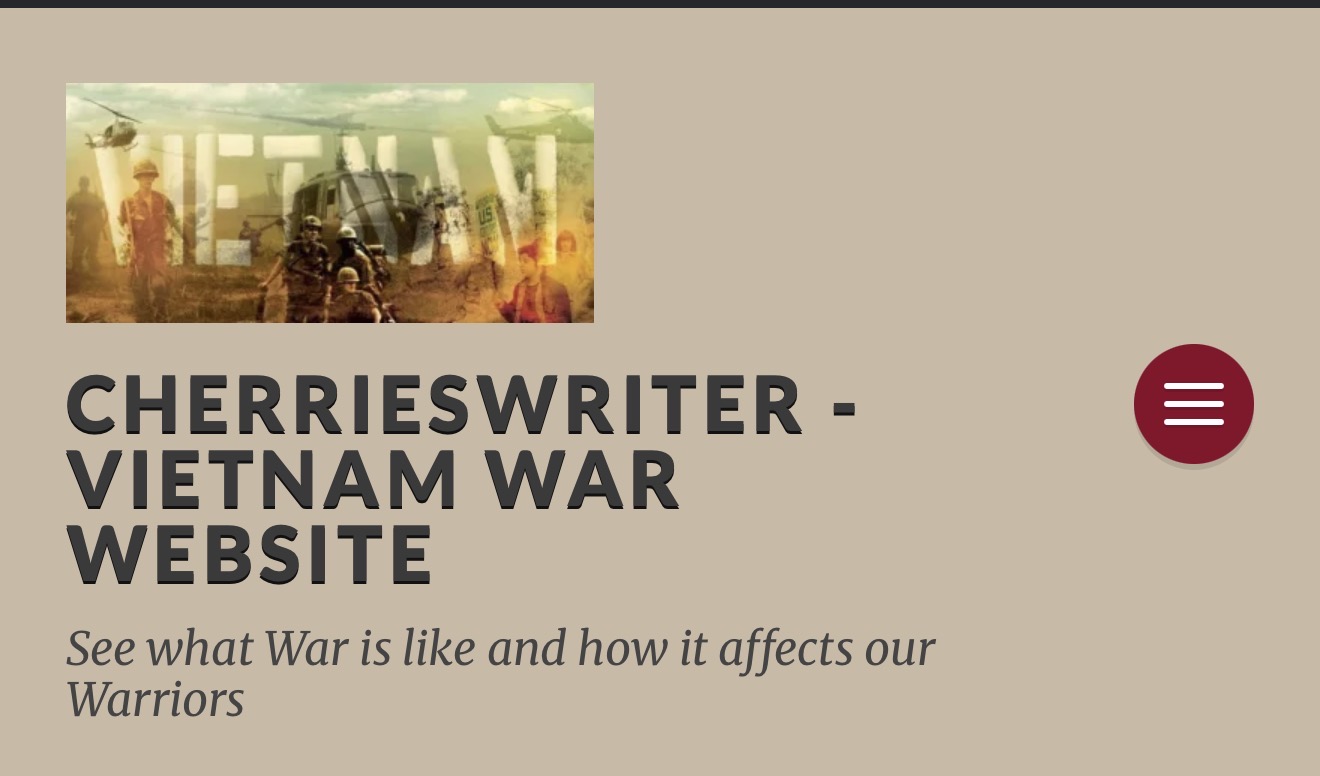CherriesWriter Vietnam War website header