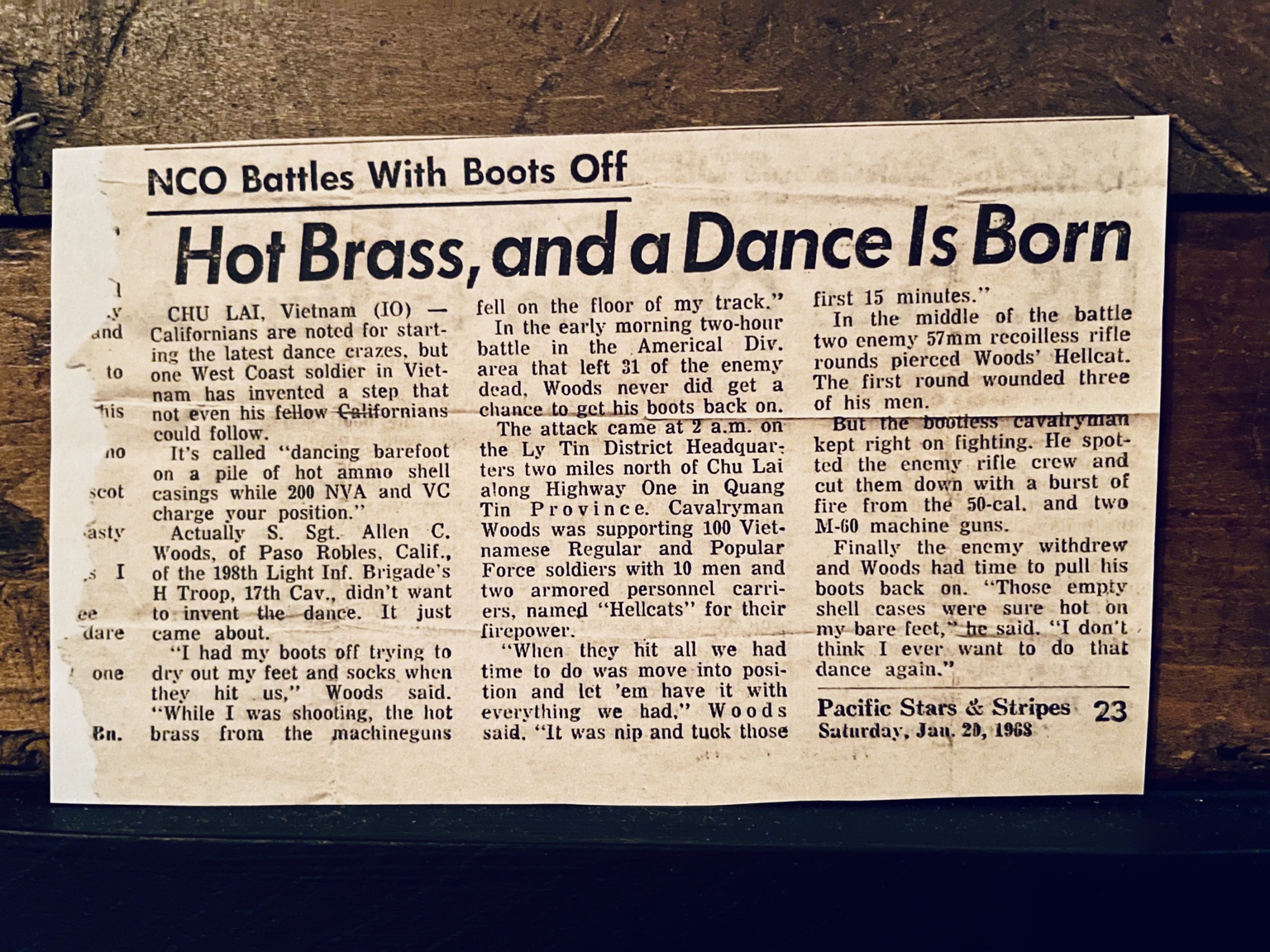 Original newspaper clipping: Hot Brass, and a Dance Is Born