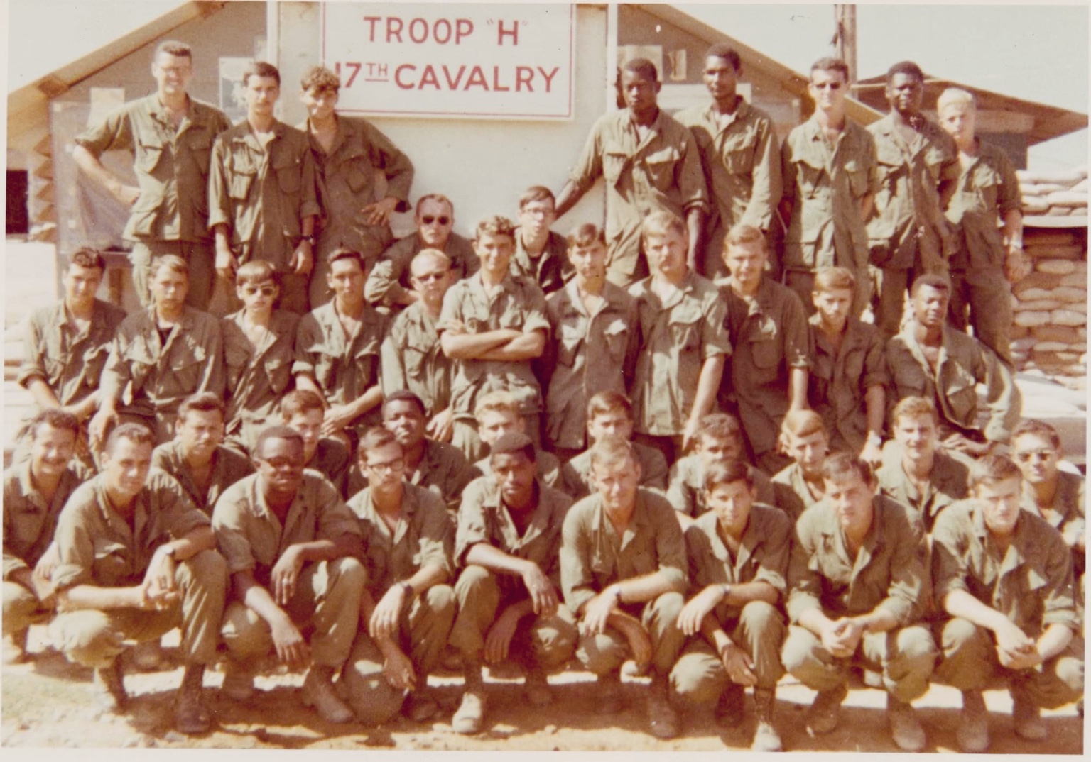 Members of H Troop gathered at LZ Bayonet in November 1968